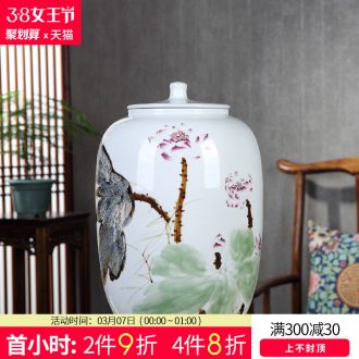 Jingdezhen ceramics Lrene hand-painted peony flowers very beautiful vase Vogue to live in the sitting room furnishing articles