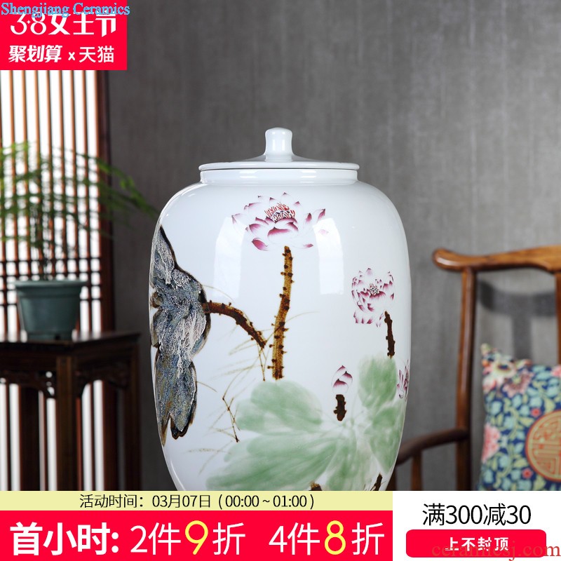 Jingdezhen ceramics Lrene hand-painted peony flowers very beautiful vase Vogue to live in the sitting room furnishing articles