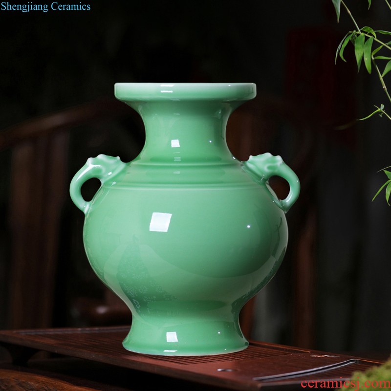 Jingdezhen ceramics vase hand-painted archaize large blue and white porcelain is the sitting room of Chinese style household adornment flower arranging furnishing articles