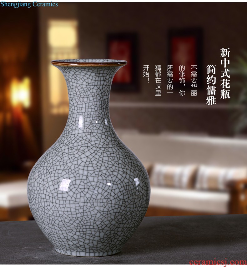 Jingdezhen ceramics vase hand-painted large quiver flower arranging new Chinese style household furnishing articles sitting room adornment porcelain