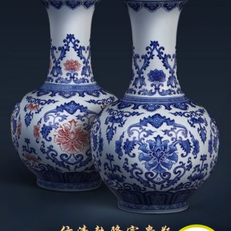 New Chinese style household flower arrangement sitting room adornment of jingdezhen ceramics vase household hydroponic furnishing articles TV ark