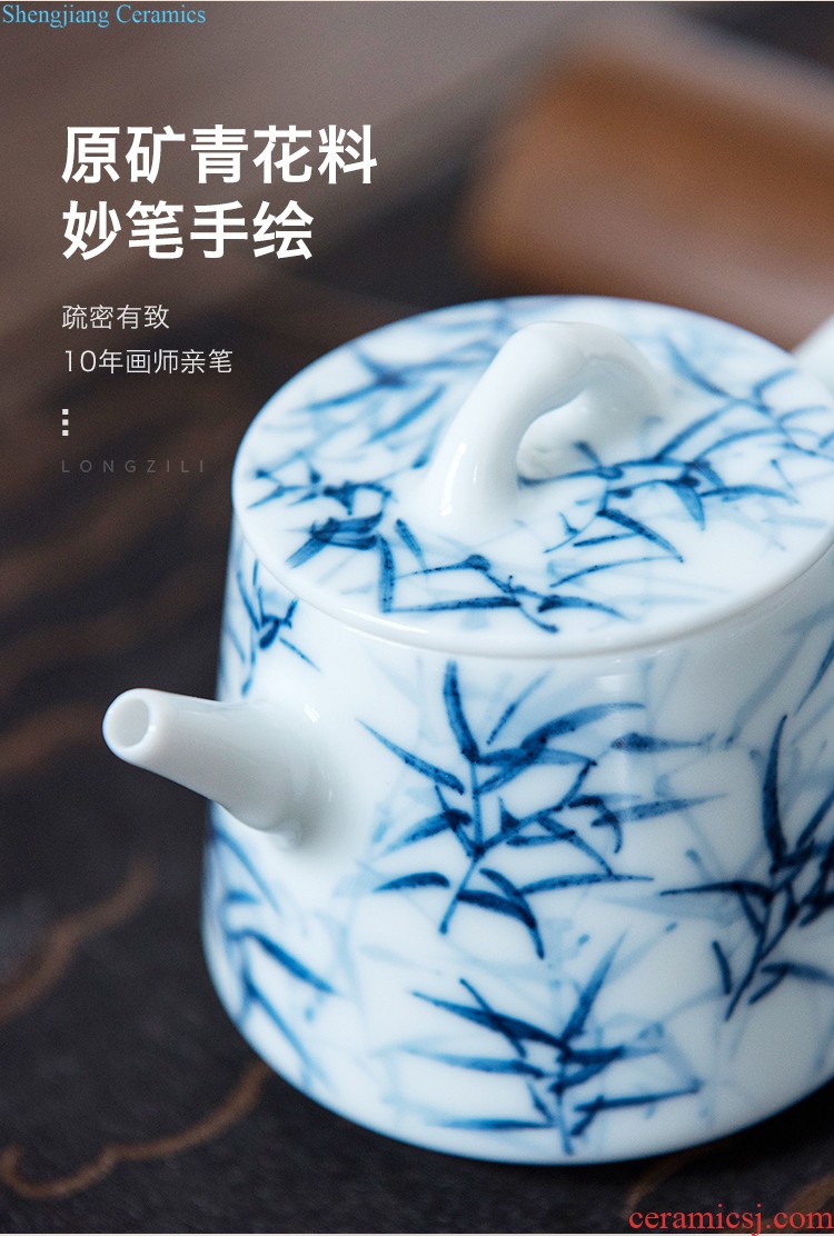 Get in the tea ceremony receive 6 gentleman ware jingdezhen ceramic kung fu tea tea Chinese tea table furnishing articles