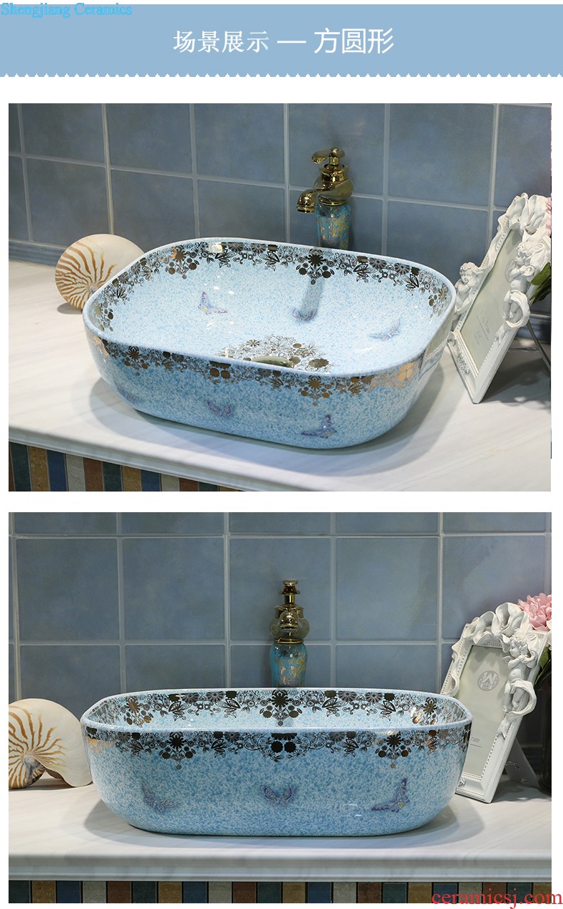 Stage basin to jingdezhen european-style lavabo household creative ceramic art contracted basin basin sinks