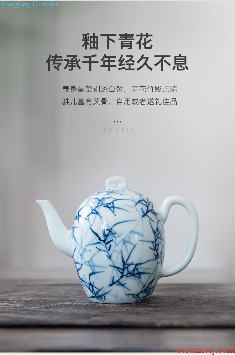 Get in the tea ceremony receive 6 gentleman ware jingdezhen ceramic kung fu tea tea Chinese tea table furnishing articles