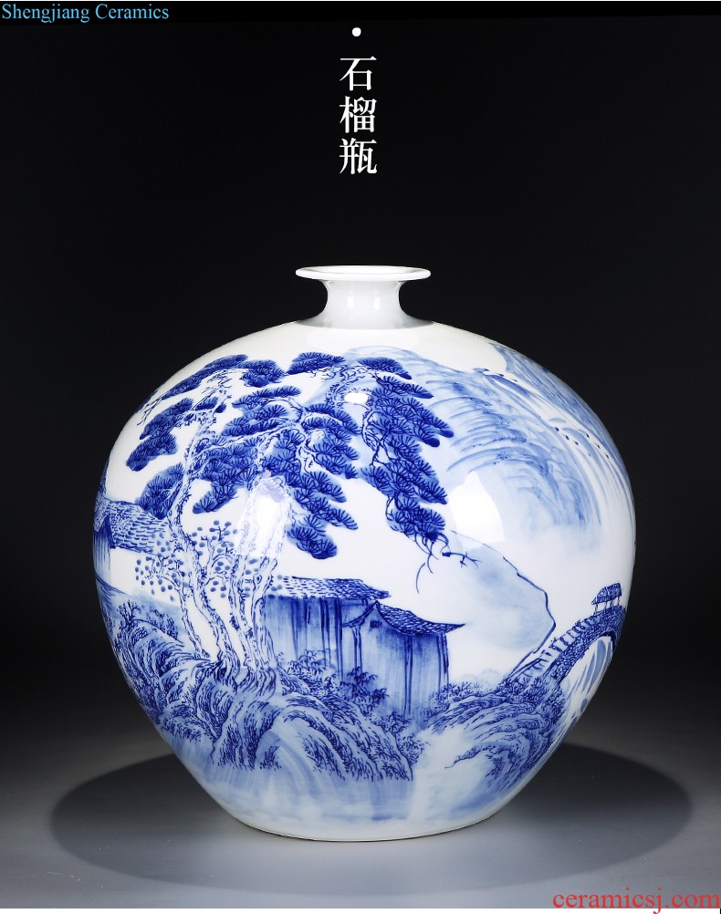 Jingdezhen ceramic vase furnishing articles flower vase creative contemporary and contracted decorate floret bottle frosted luminous porcelain