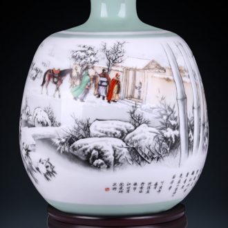 Jingdezhen ceramics by hand draw pastel boy sitting room place vases, flower arranging new Chinese style household arts and crafts