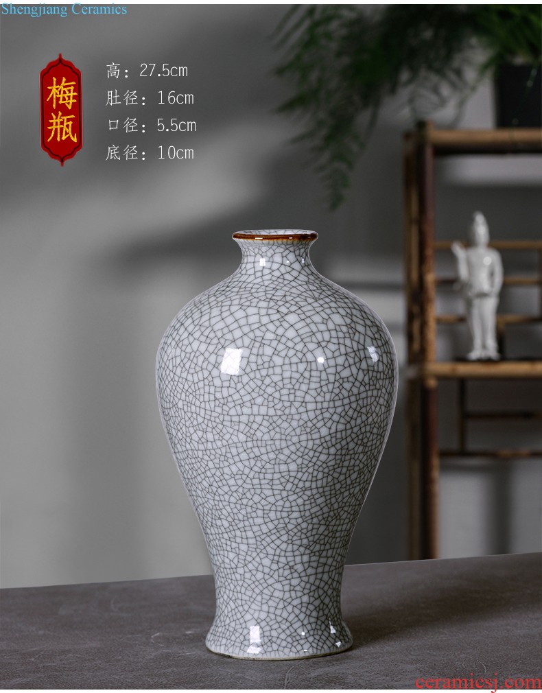 Jingdezhen ceramics vase hand-painted large quiver flower arranging new Chinese style household furnishing articles sitting room adornment porcelain