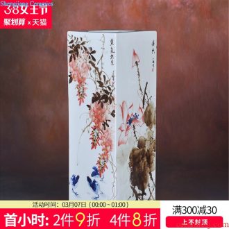 Jingdezhen ceramics vase hand-painted powder enamel New Chinese style living room TV cabinet furnishing articles household decoration