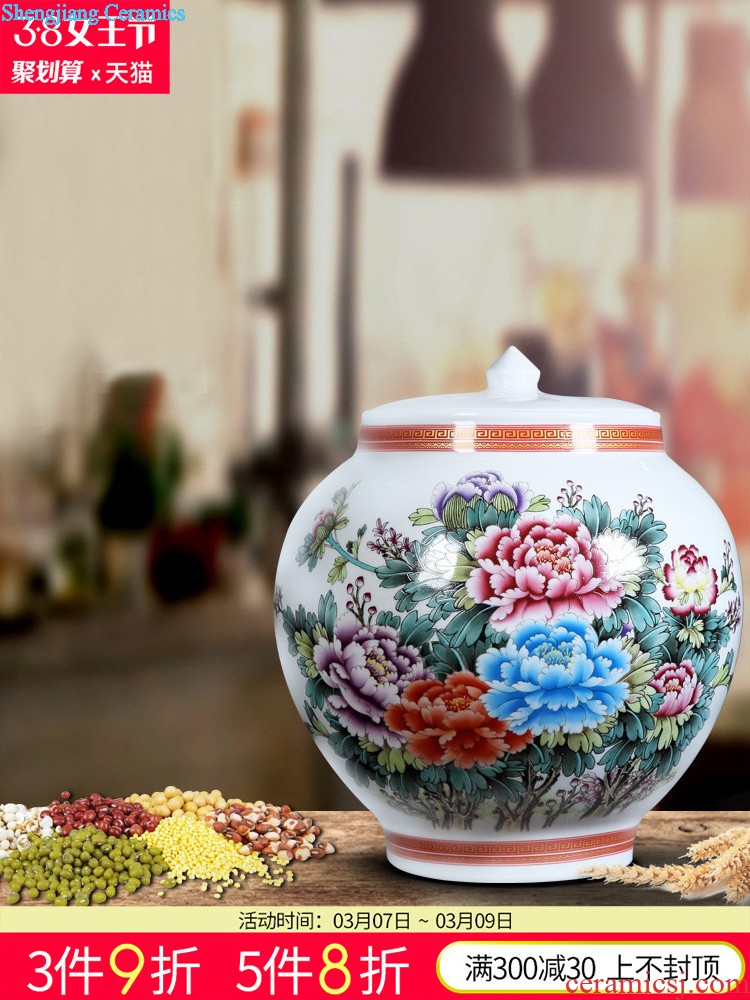 Jingdezhen ceramics modern three-piece floret bottle of flower arrangement, sitting room of Chinese style household decorations crafts