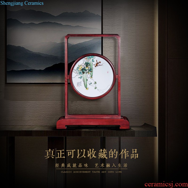 New Chinese style household decorative porcelain jingdezhen ceramics hand draw all the best partition painting hangs a picture collection furnishing articles