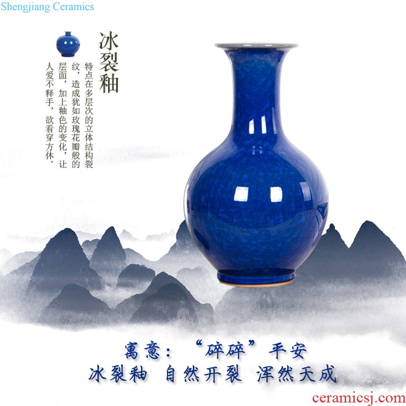 Jingdezhen ceramics of large vase blooming flowers home sitting room adornment is placed opening gifts HT - 4