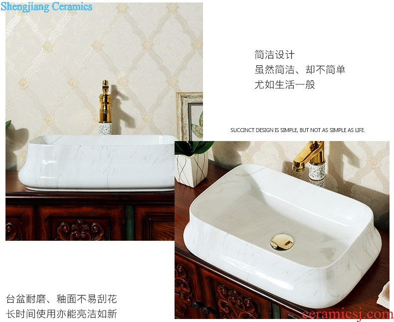 Koh larn, qi ceramic art basin on its oval sink european-style bathroom sinks marble basin