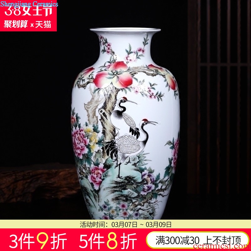 Jingdezhen ceramics furnishing articles hand-painted the icing on the cake lucky bamboo vase flower arranging desktop sitting room adornment ornament