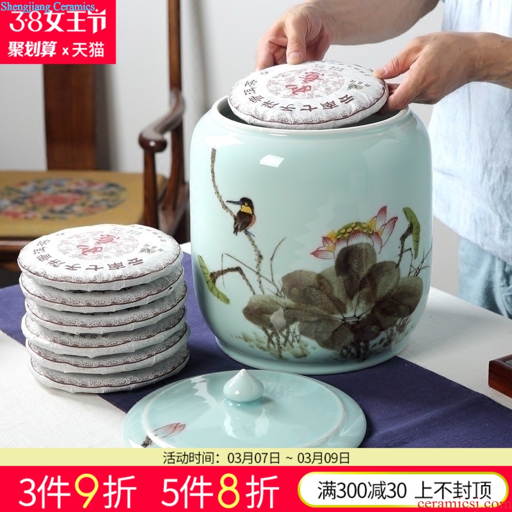 Jingdezhen ceramics furnishing articles Hand painted pastel wealth chun vases, flower The sitting room of Chinese style household ornaments