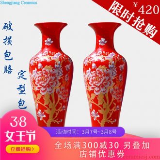 383 jingdezhen ceramic vase Hand-painted figure sitting room of large vase blooming flowers The hotel courtyard furnishing articles