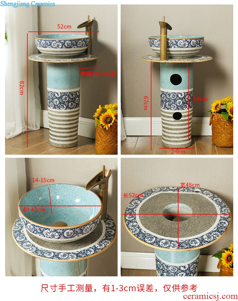 Koh larn restoring ancient ways, qi ceramic column basin one floor balcony column type lavatory toilet lavabo