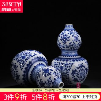 Jingdezhen ceramic vase famous hand-painted pastel vase peony pomegranate furnishing articles new Chinese style living room decorations