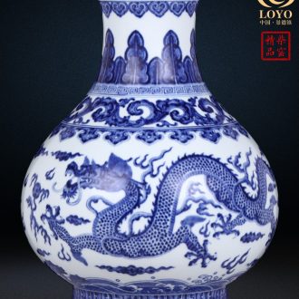 Jingdezhen ceramics vase furnishing articles imitation qing yongzheng maintain blue and white flowers and birds on bottles of Chinese style household ornaments