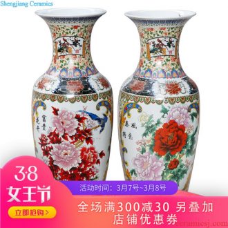 193 jingdezhen porcelain of large vase sword barrel full manual sculpture landscape quiver hall hotel set text