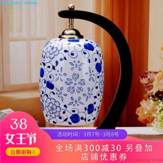 217 jingdezhen Chinese creative thin body ceramic lamps and lanterns study living room bedroom the head of a bed wedding decoration lamp