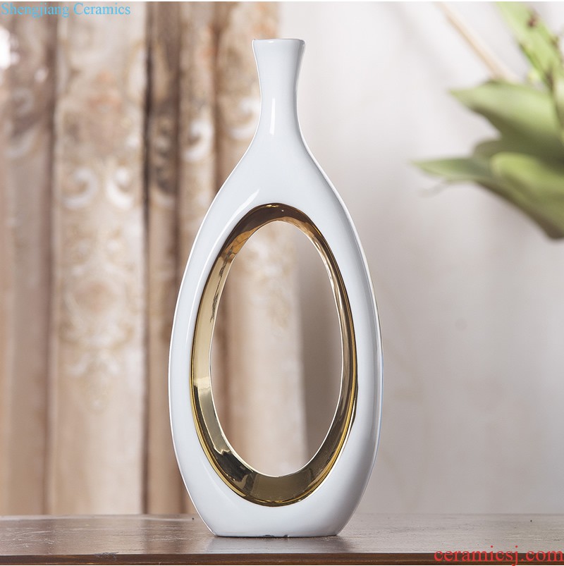 Jingdezhen ceramic general furnishing articles celadon vase large jar of modern new Chinese style household act the role ofing is tasted handicraft sitting room