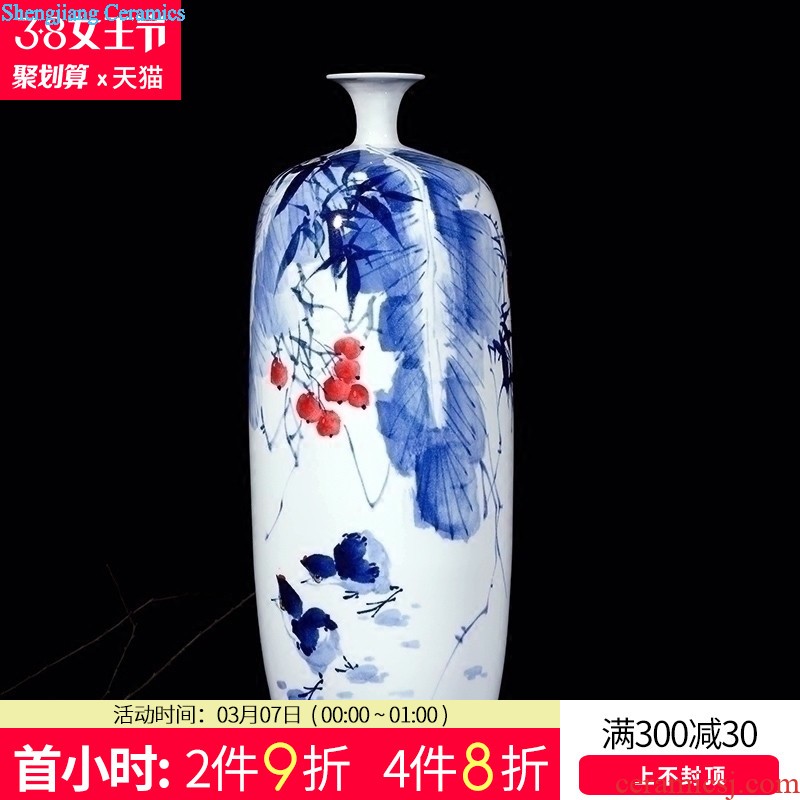 Jingdezhen porcelain vases, flower arrangement sitting room adornment furnishing articles More longevity of TV ark of Chinese style household decoration