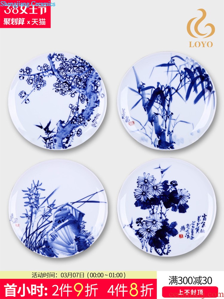 Jingdezhen ceramics Lrene hand-painted hang dish decorative plates Contemporary household fashion crafts are sitting room