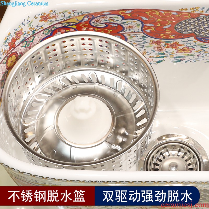 European square stage basin oval ceramic household lavatory basin sink sink art basin