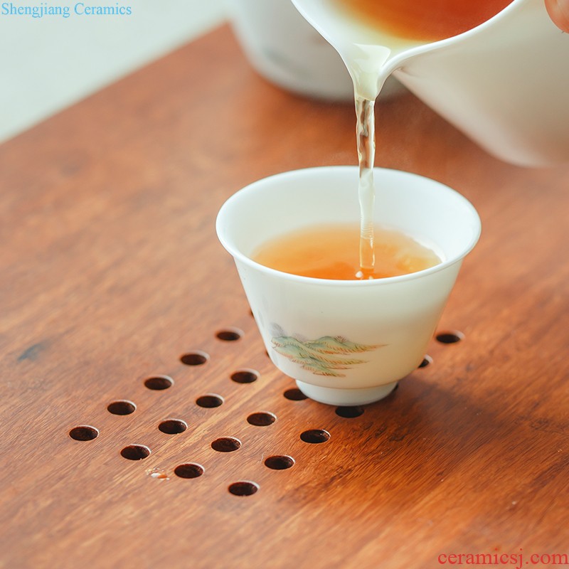 Kung fu tea accessories in the son White CiHu dry bubble machine Jingdezhen ceramic bearing a pot of tea pot of tea