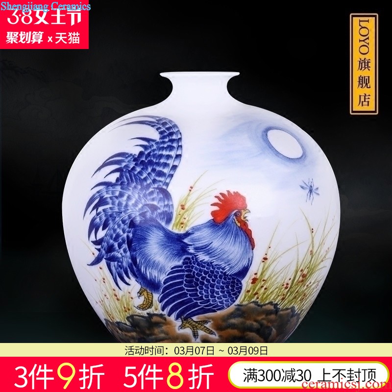 Jingdezhen ceramic hand-painted luck large vases, flower arranging new Chinese style household landing the sitting room porch place