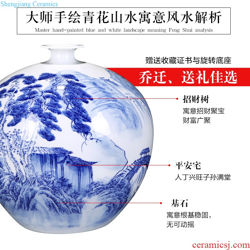 Jingdezhen ceramic vase furnishing articles flower vase creative contemporary and contracted decorate floret bottle frosted luminous porcelain