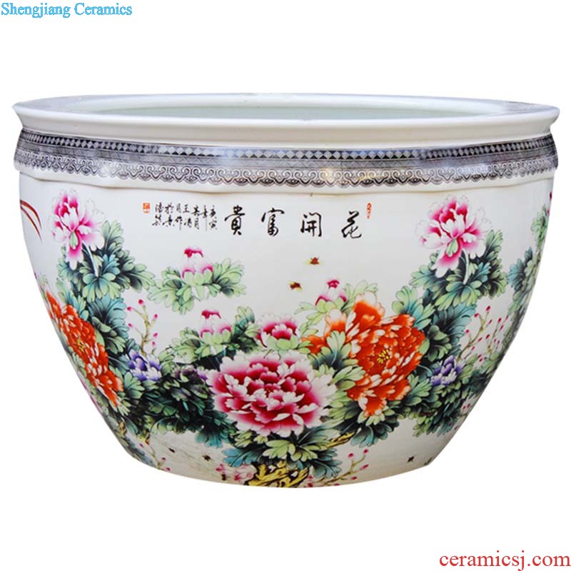 Jingdezhen ceramic masters hand draw Chinese blue and white porcelain vase furnishing articles of Chinese style decoration decoration large living room