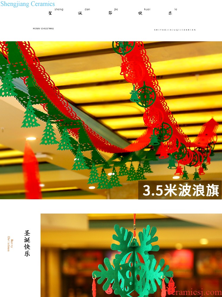 New Year Spring Festival decoration supplies garland pull flag hanging mall hotel kindergarten window set decoration flag bunting