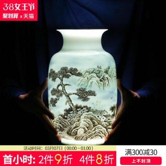 Jingdezhen ceramics flower decorations Teacher writing poems mei Chinese TV cabinet sitting room porch place