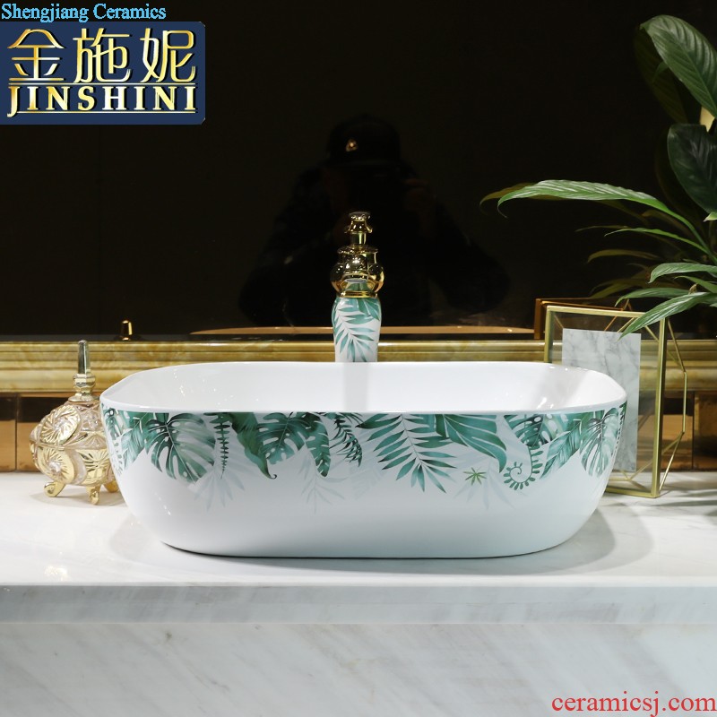 Jingdezhen square ceramic art basin stage basin of restoring ancient ways of household toilet lavabo ou wash basin