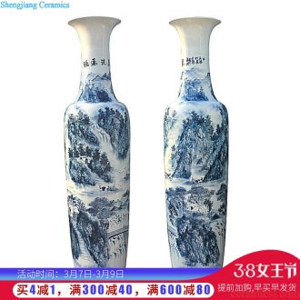 Sz - 005 jingdezhen ceramics of large vases, hand-painted peony flowers very beautiful sitting room adornment is placed