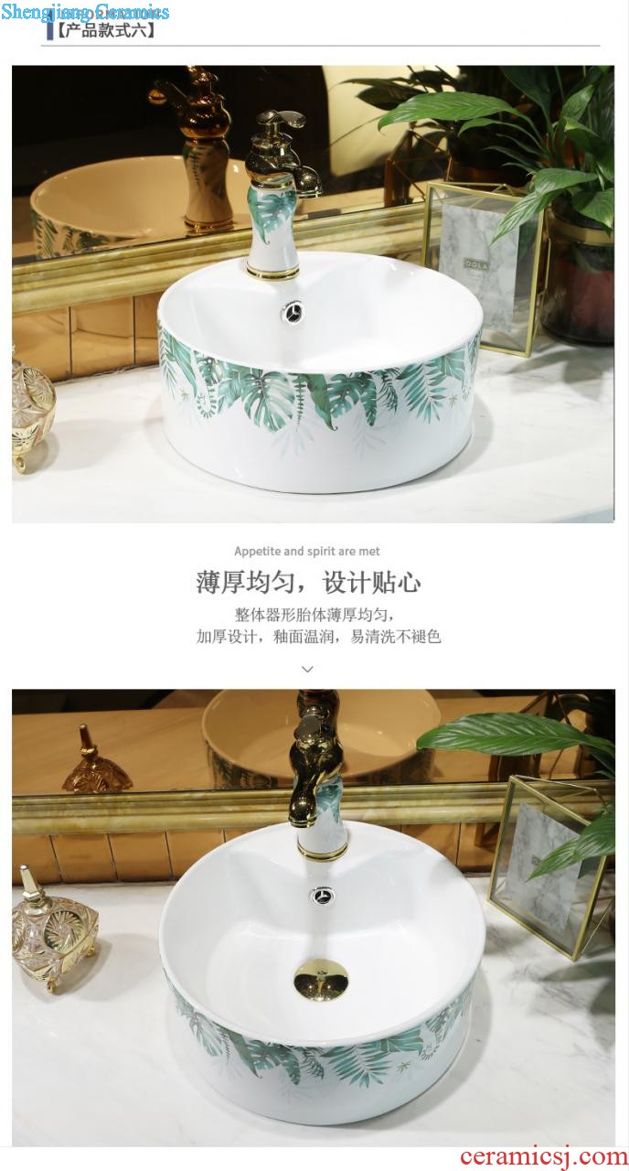 Jingdezhen square ceramic art basin stage basin of restoring ancient ways of household toilet lavabo ou wash basin