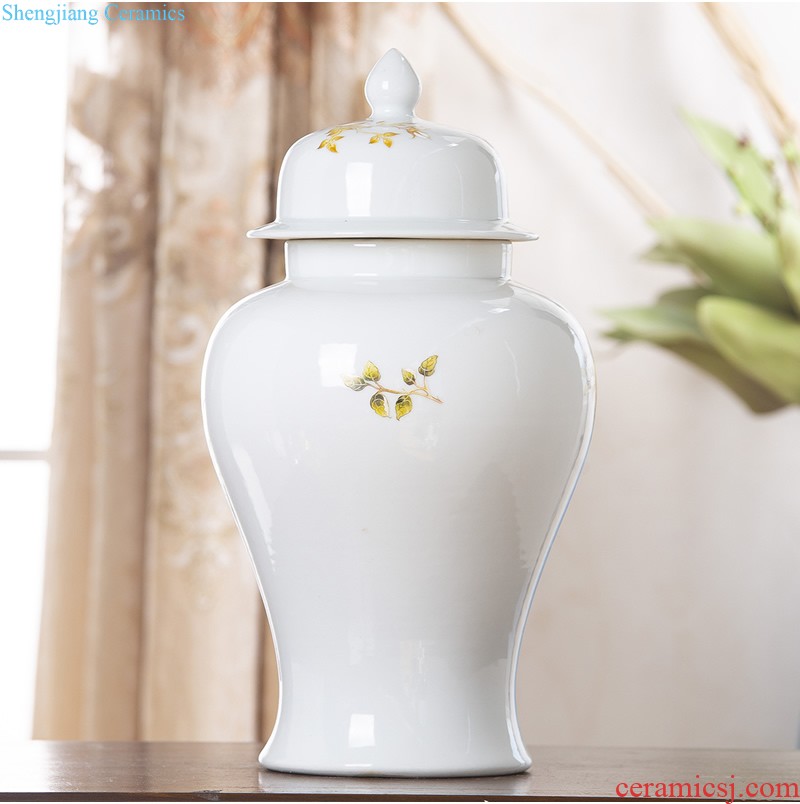 Jingdezhen ceramic vase furnishing articles Nordic light luxury porcelain storage tank sitting room porch household soft adornment arranging flowers