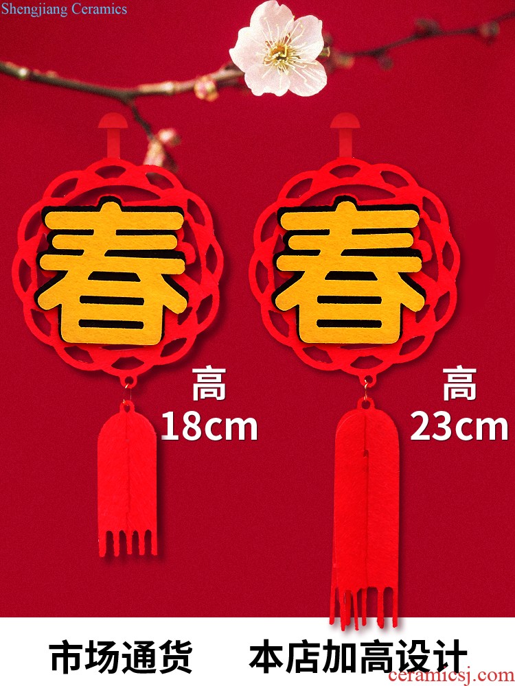 Spring Festival couplet flocking couplet 2.2 meters 2019 year of pig decor items moved into New Year couplet