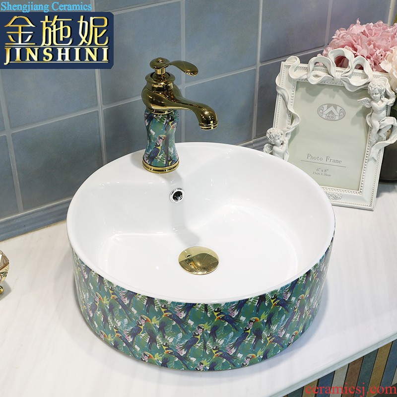 The stage basin oval sink small household toilet European art basin sinks ceramic wash basin