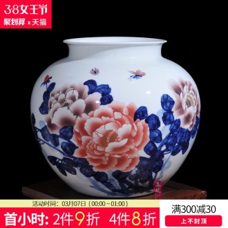 Jingdezhen ceramics hand-painted vases, flower arranging furnishing articles wind stream Home sitting room porch is decorated handicraft