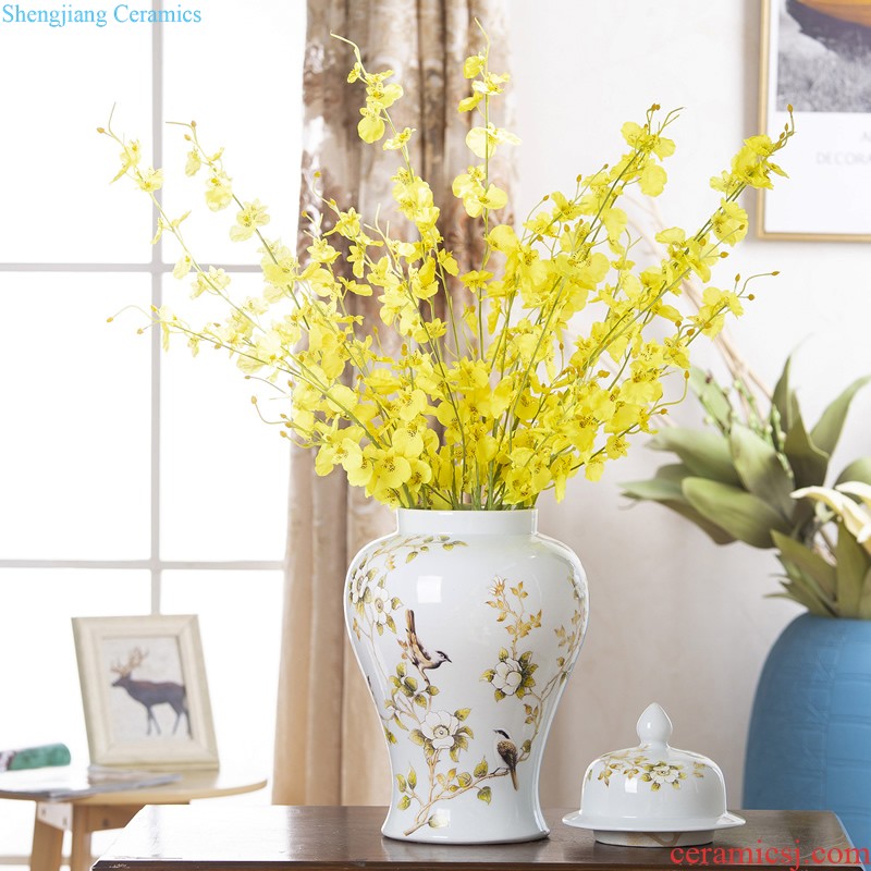 Jingdezhen ceramic vase furnishing articles Nordic light luxury porcelain storage tank sitting room porch household soft adornment arranging flowers