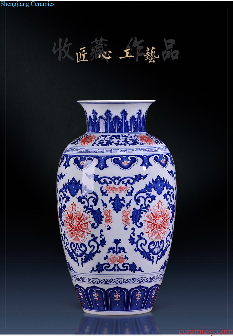 Jingdezhen ceramics vase hand-painted flower arranging mei bottles of new Chinese style household furnishing articles sitting room adornment ornament porcelain