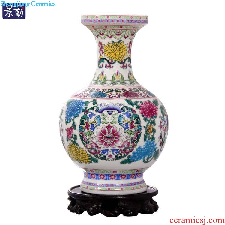 Large ceramic vase landed Chinese nostalgic home decoration flower arranging hydroponic sitting room place wedding housewarming gift