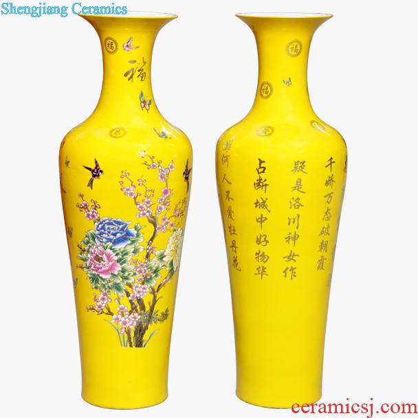 Chinese classical jingdezhen ceramics imitation qianlong year antique vase sitting room adornment handicraft furnishing articles gift