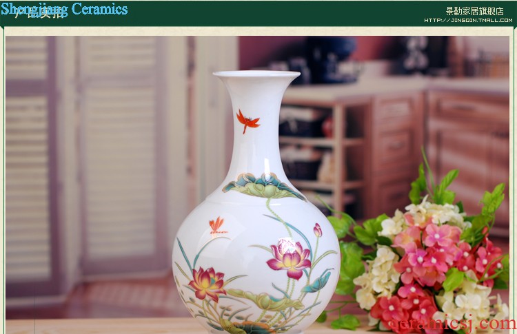 Modern fashion 163 jingdezhen ceramics thin foetus porcelain vase thin foetus bottle "chrysanthemum patterns" gift box packaging