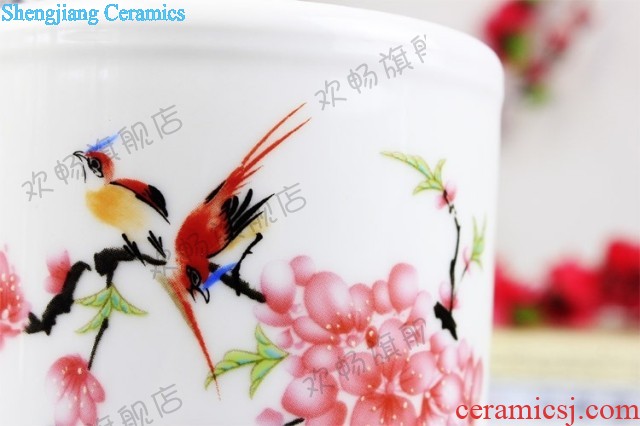 Hand draw little gold fish tank cb81 jingdezhen ceramics Water lily bowl lotus cylinder tortoise raise flower pot fish basin hydroponics