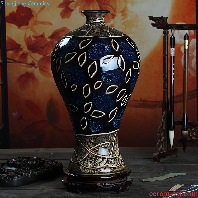 Jingdezhen ceramic vases, new Chinese style restoring ancient ways is the sitting room the dried flower arranging wine rich ancient frame home furnishing articles