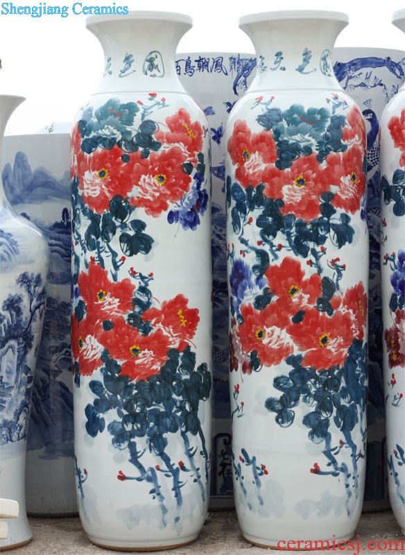 Archaize hand-carved sf2 jingdezhen ceramics of large vases, home sitting room adornment handicraft furnishing articles