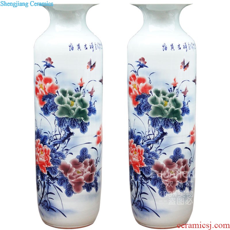 Sf23 jingdezhen ceramics all hand painting of large vase in successive years more Chinese sitting room adornment is placed